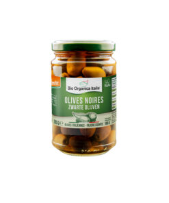 Ganze schwarze Bio-Oliven in Salzlake 280g Bio